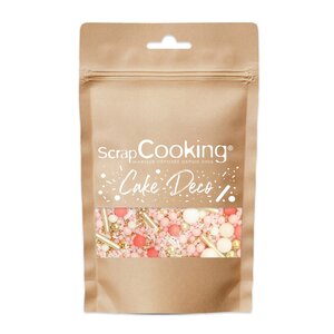 ScrapCooking Kakestrø 70 g rosa/gull/hvit