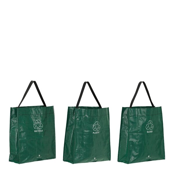 House Doctor Recycle veskes 3 stk grønn 