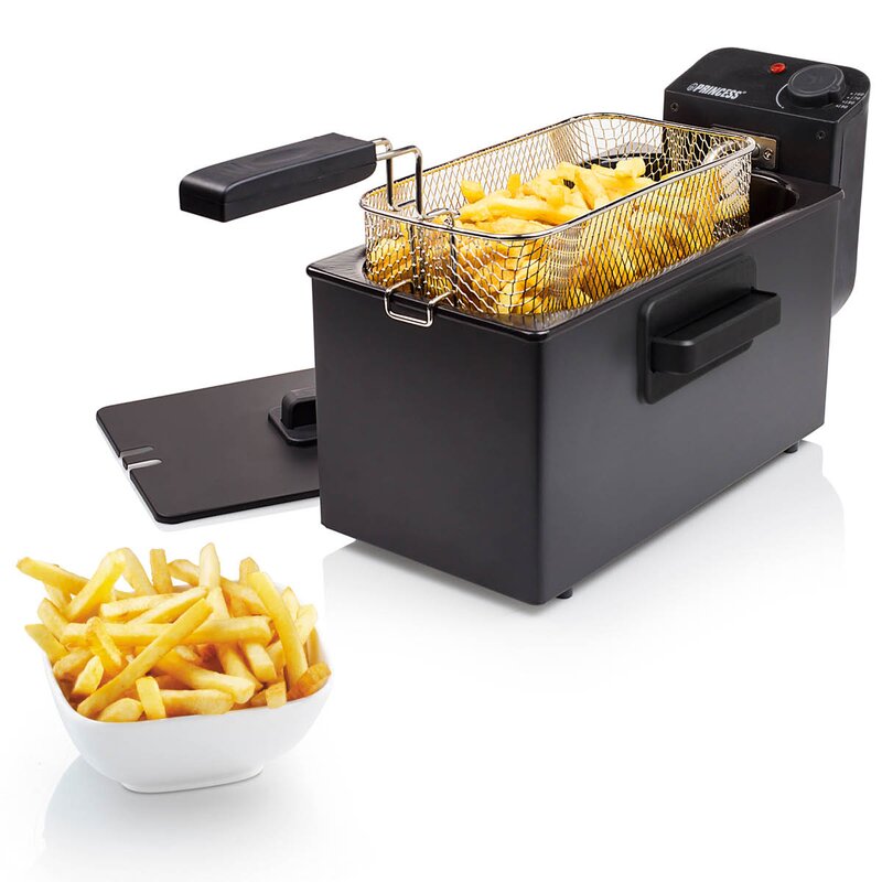 PRINCESS Frityrkoker 182727 3L 2000W svart rustfritt stål