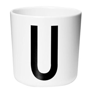 Design Letters Kids kopp U 17,5 cl hvit