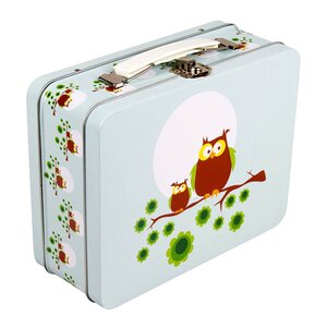 Blafre Ugle koffertboks 8x16x19 cm lys blå