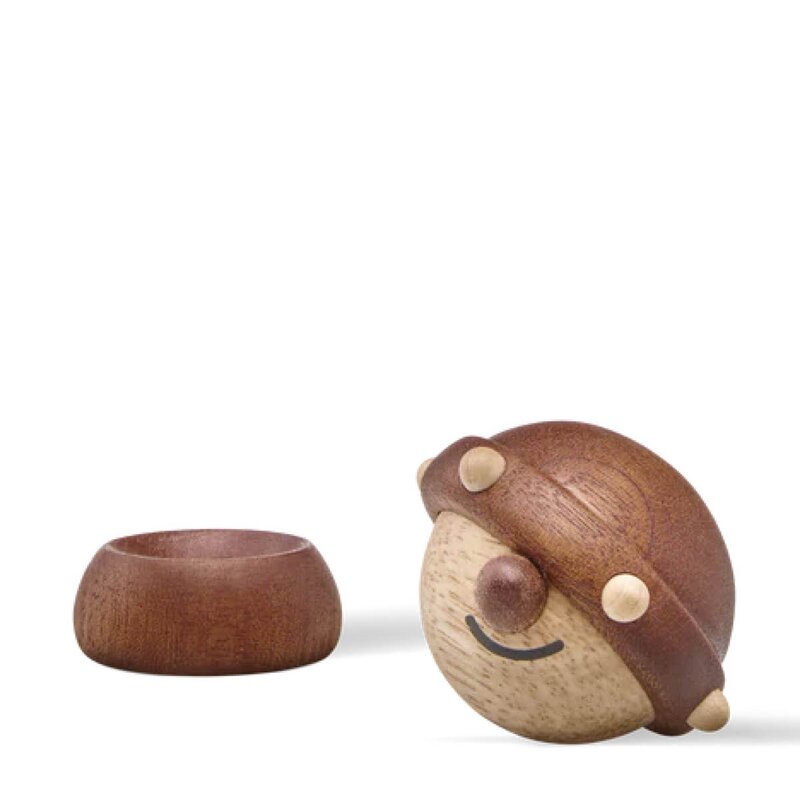 FableWood Harald Viking trefigur 5 cm gummitre/sapele