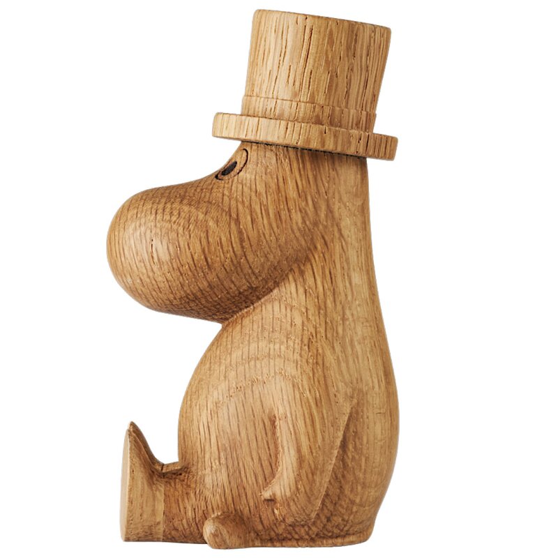 Moomin Mummi trefigur Mummipappa 10 cm eik