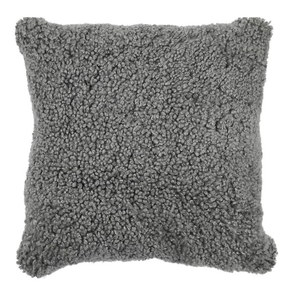 Natures collection A/S Pute new zealand saueskinn kort ull 40x40 cm Grey