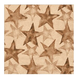 Ambiente Serviett 16,5x16,5 cm Watercolour stars brun
