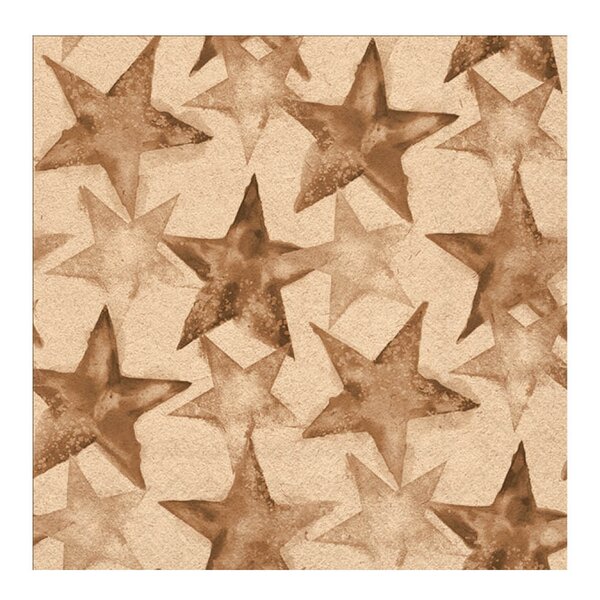 Ambiente Serviett 16,5x16,5 cm Watercolour stars brun