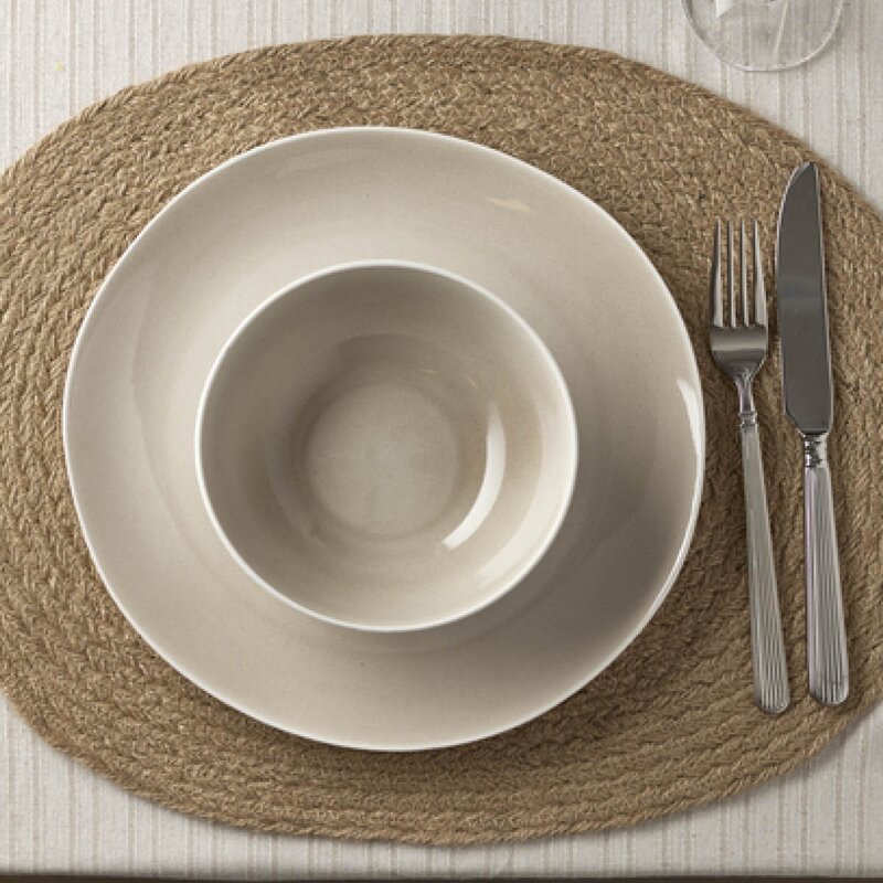 Holmen Jesper dekkebrikke 45x35 cm oval natur