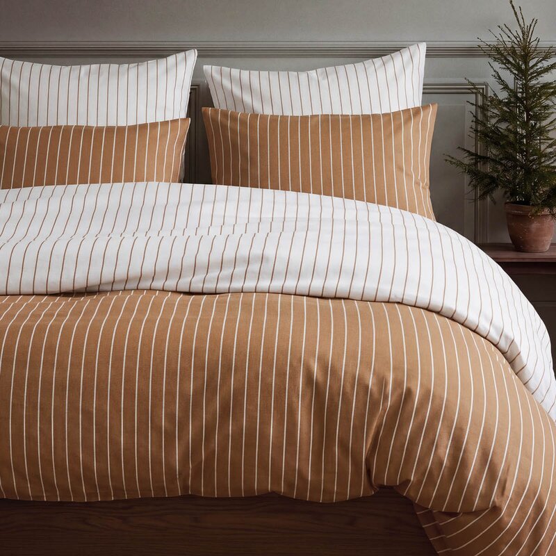 Juna Soft sengesett 140x220 cm karamell/offwhite