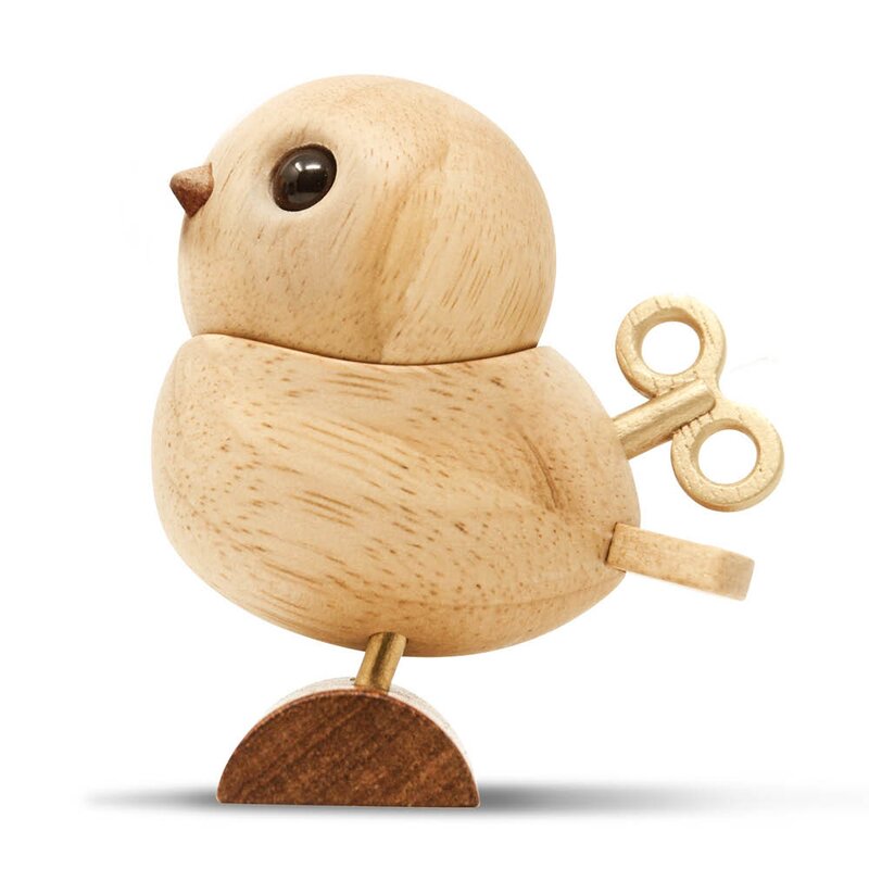 FableWood Nattergalen trefigur 8 cm lønn/gummitre/sapele