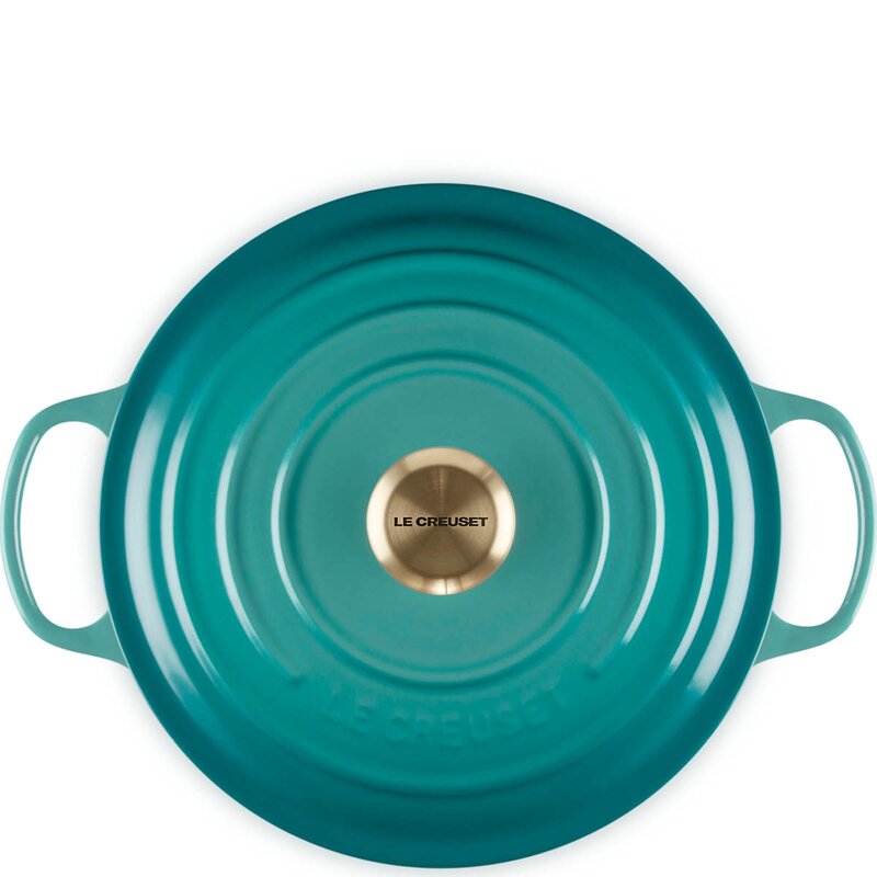 Le Creuset Signature støpejernsgryte rund 26 cm 5,3L Bleu Riviera