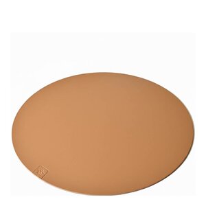 Nordan Home Bordbrikke i skinn rund 35 cm lys brun