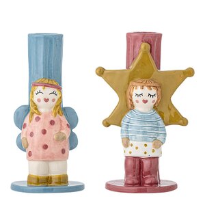 Bloomingville Bisby lysestake 15 cm 2 stk engel