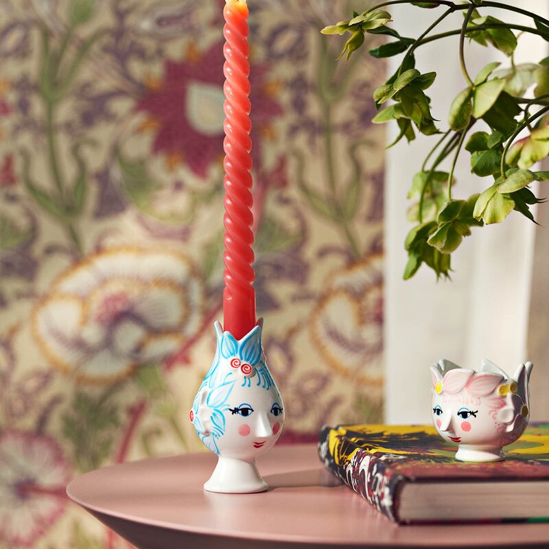 Bjørn Wiinblad Titania telyslykt ø6,5 cm pink