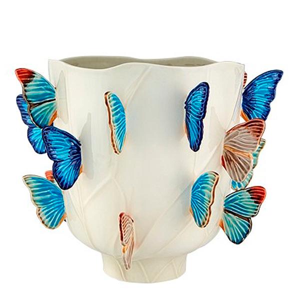 Bordallo Pinheiro – Cloudy Butterfly vase 45 cm