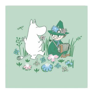 Moomin Mummi servietter 33x33 cm 20 stk Mummitrollet og Snusmumrikken grønn