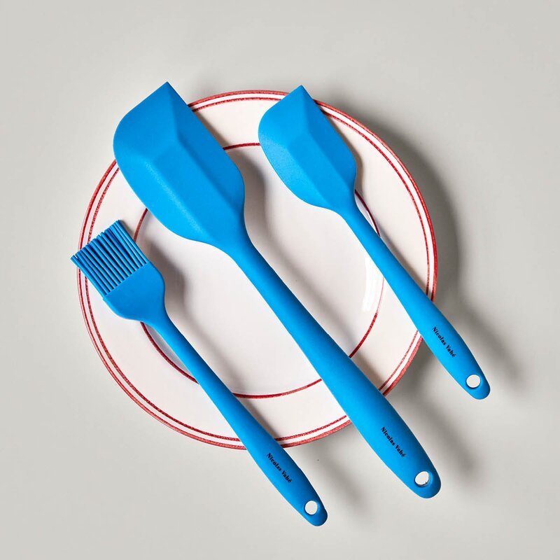 Nicolas Vahé Bake sett med 3 kjøkkenredskap i silikon blå