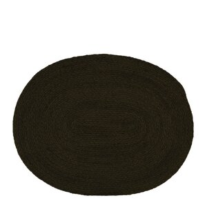 Holmen Jesper dekkebrikke 45x35 cm oval svart