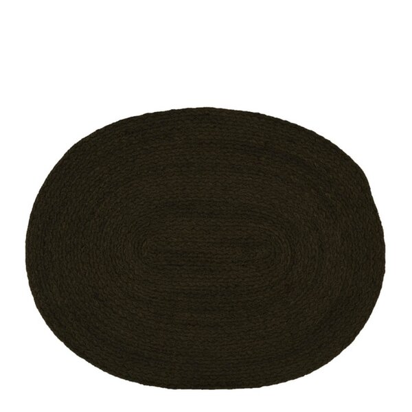 Holmen Jesper dekkebrikke 45x35 cm oval svart