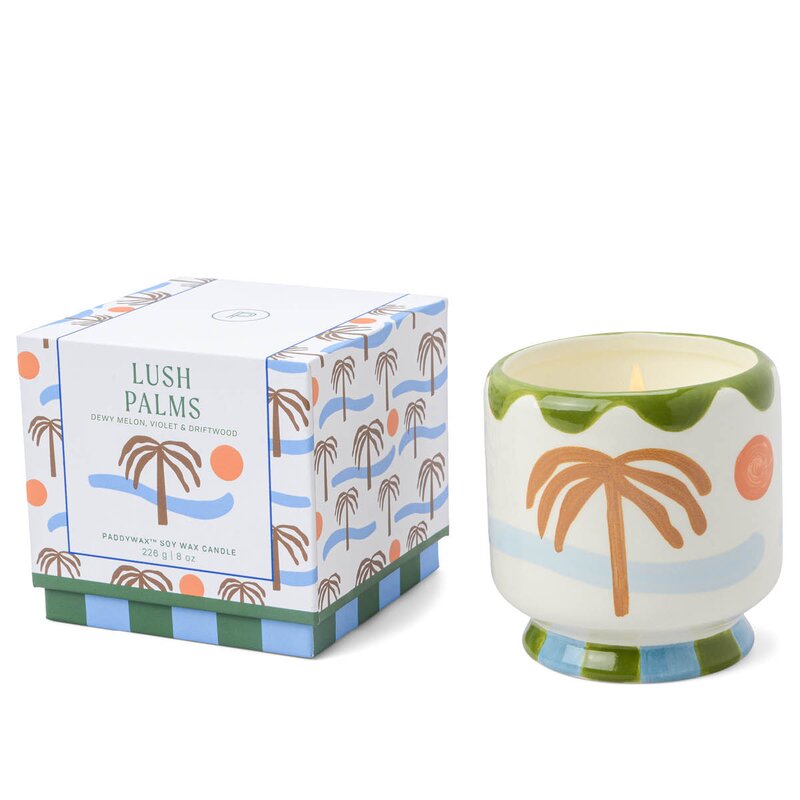 Paddywax Adopo duftlys lush palms Palm Tree grønn