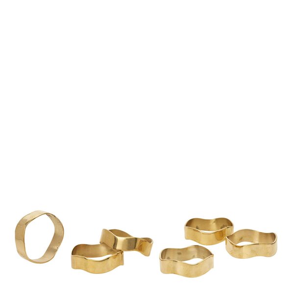 Broste Copenhagen Zina serviettring 4,5x10,5 cm 6 stk messing