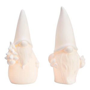 Markslöjd Luka figur nisse 25 cm 2 stk hvit