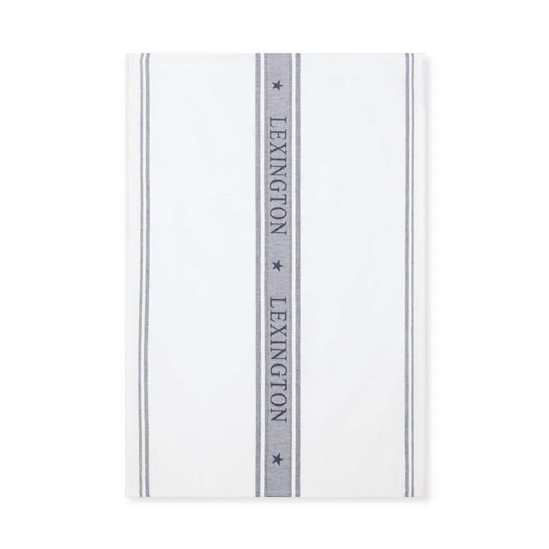Lexington Icons kjøkkenhåndkle stjerne 70x50 cm hvit/dress blå