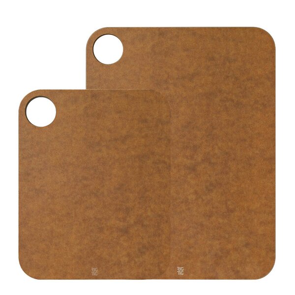 RIG-TIG - CUT-IT skjærebrett 2 stk cellulose brun