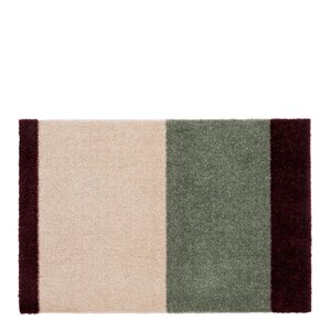 Tica Copenhagen Stripes horisontal gulvmatte 40x60 cm bordeaux/green/ivory