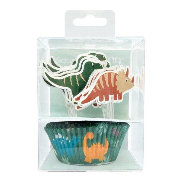 ScrapCooking Muffinsform og kaketopper dinosaur 24 stk multi