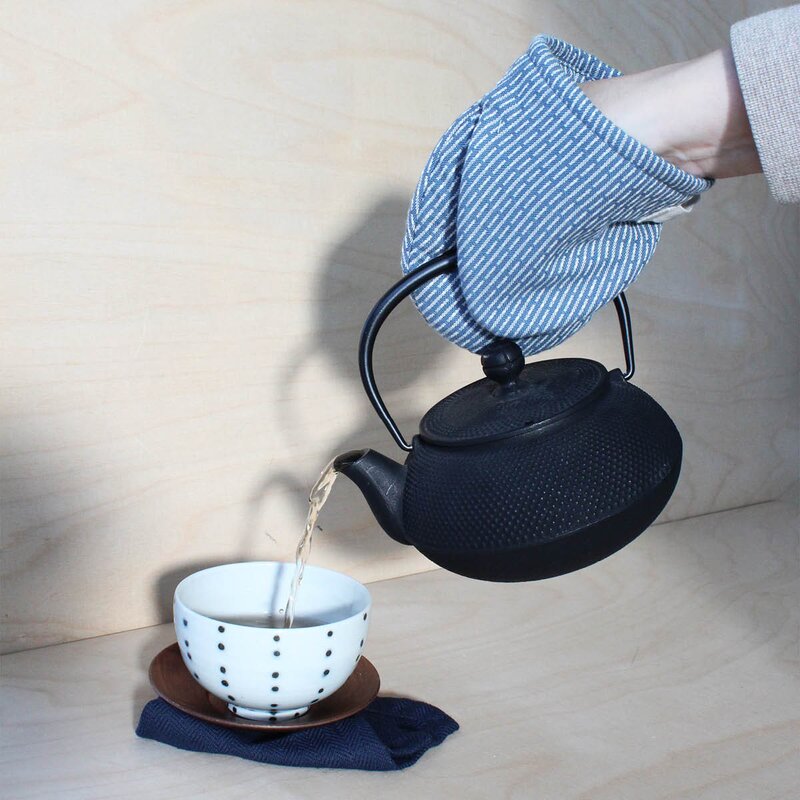 The Organic Company Ovnvotter 14x14 cm 2 stk grey blue stone