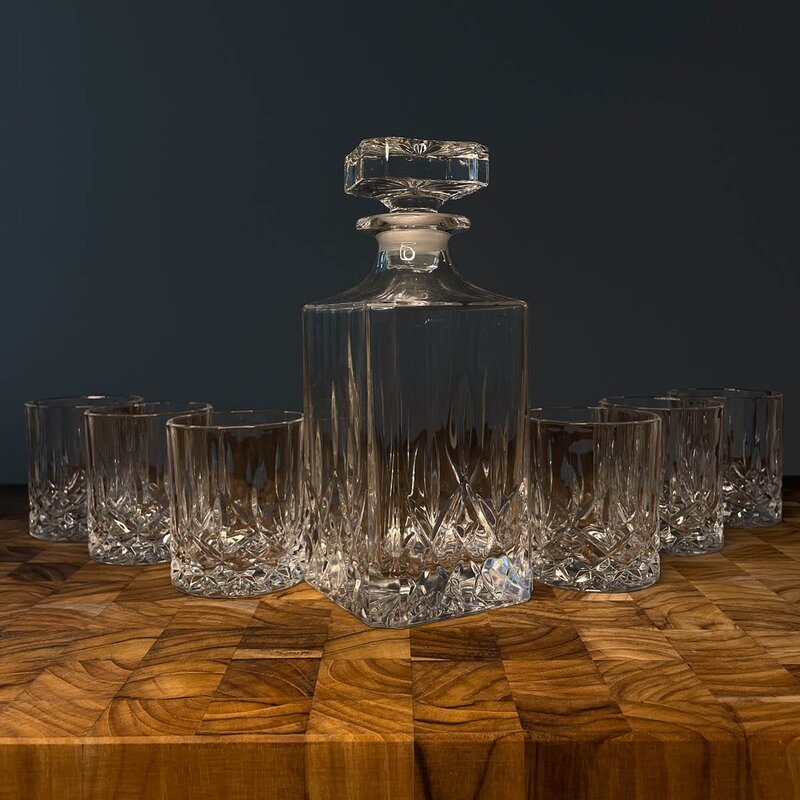 Stiernholm Bar whiskysett 7 deler klar