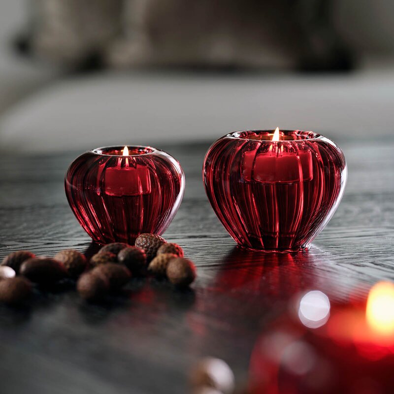 Magnor Hazel Ruby lyslykt 12 cm rød