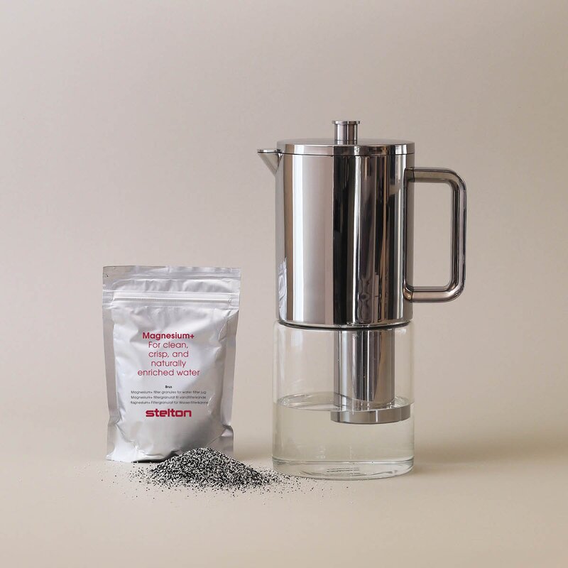 Stelton Brus magnesium+ filtergranulat 3 stk svart/hvit