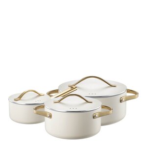 Modern House Ono grytesett 3 deler 1,5/3/4,4 L krem/gull