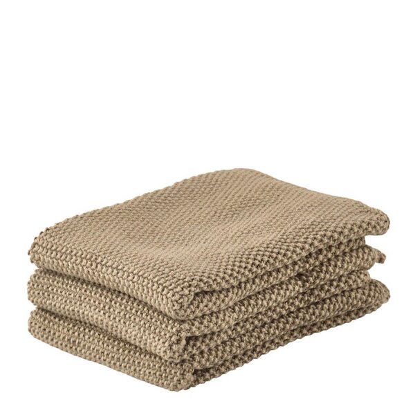 Zone Denmark - Kjøkkenklut bomull 27x27 cm 3 stk khaki