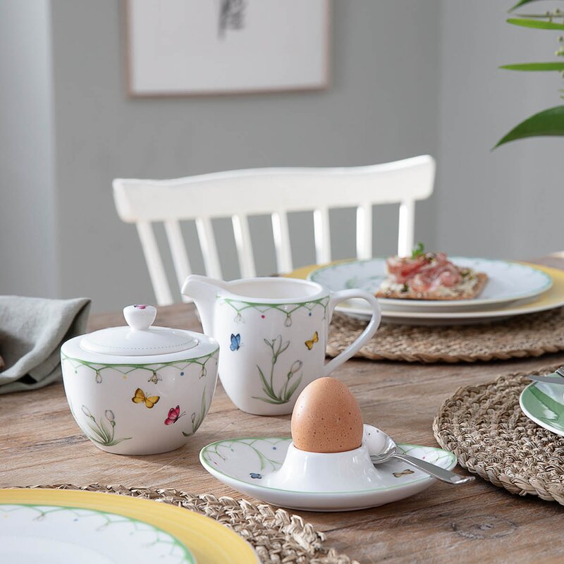 Villeroy & Boch Colourful Spring fløtemugge 21 cl hvit/grønn