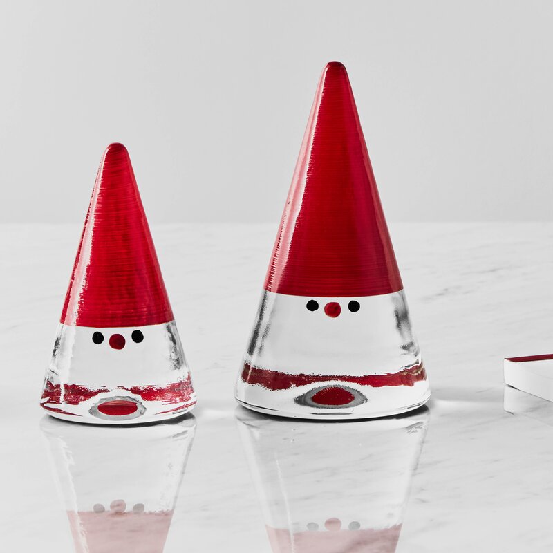 Kosta Boda Noel nisse 15 cm rød