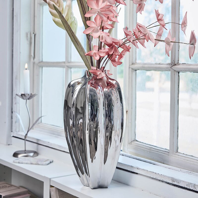 Lene Bjerre Jielle vase 20 cm sølv