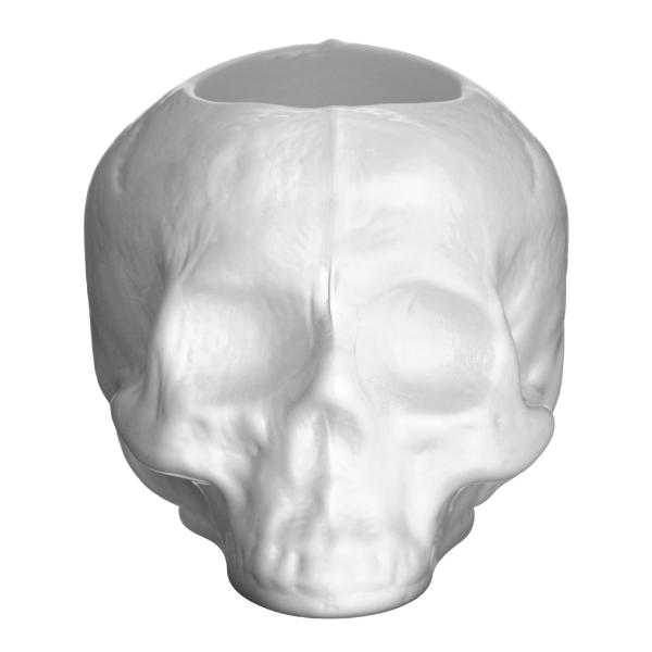 Kosta Boda – Still Life skull lyslykt 8,5 cm offwhite
