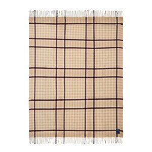 Lexington Rutete pledd ull 130x170 cm beige/fig