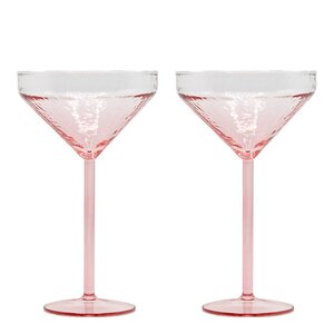 Brût Claude cocktailglass 13x21 cm 2 stk rosa