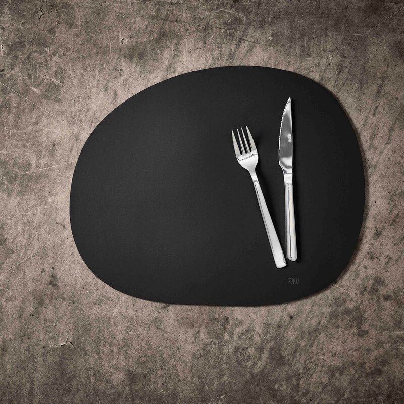 Aida RAW bordbrikke silikon 41×33,5 cm 6 stk svart