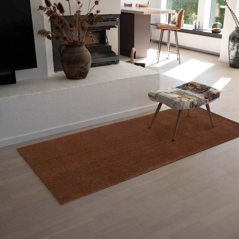 Tica Copenhagen Unicolor gulvmatte 200x90 cm cognac