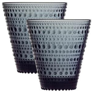 Iittala, kastehelmi glass 30cl m.grå 2pk - Tilbords.no
