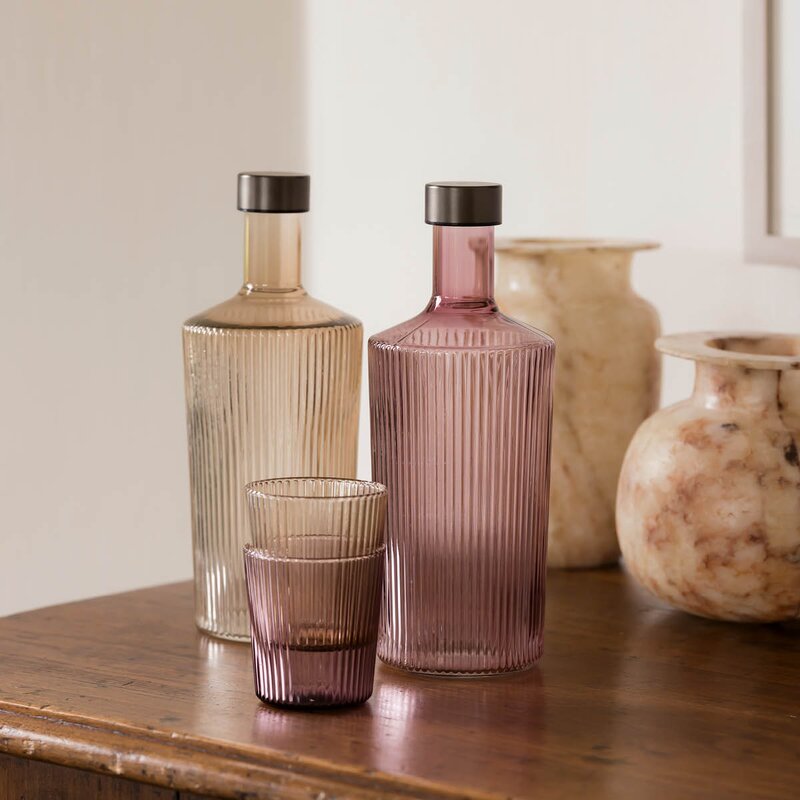Paveau Ribbed Elegance glass Bells 25 cl beige
