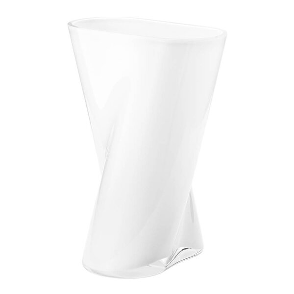 Georg Jensen Lituus vase liten 18 cm hvit/klar