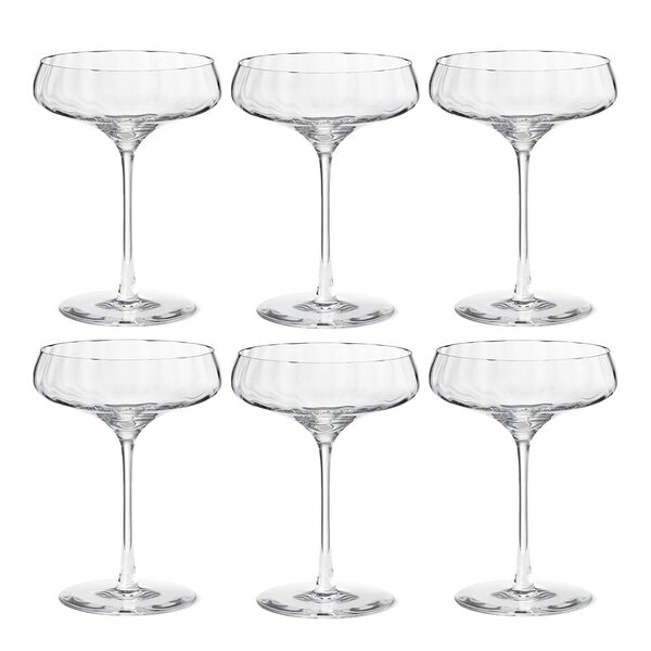 Georg Jensen Bernadotte champagne-coupeglass 20 cl 6 stk krystall