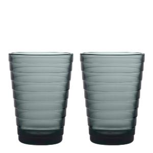 iittala Aino Aalto glass 33 cl 2 stk mørk grå