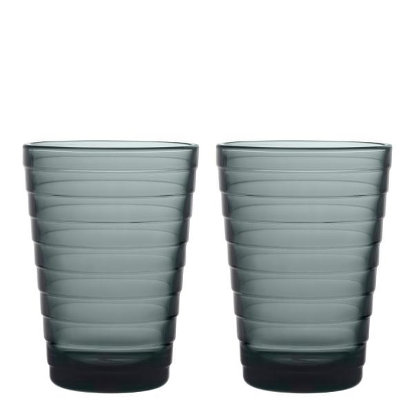 Iittala Aino Aalto glass 33 cl 2 stk mørk grå