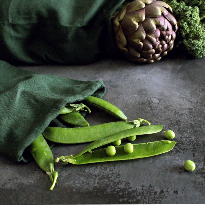 The Organic Company Matpose gjenbrukbar 3 stk mørkegrønn